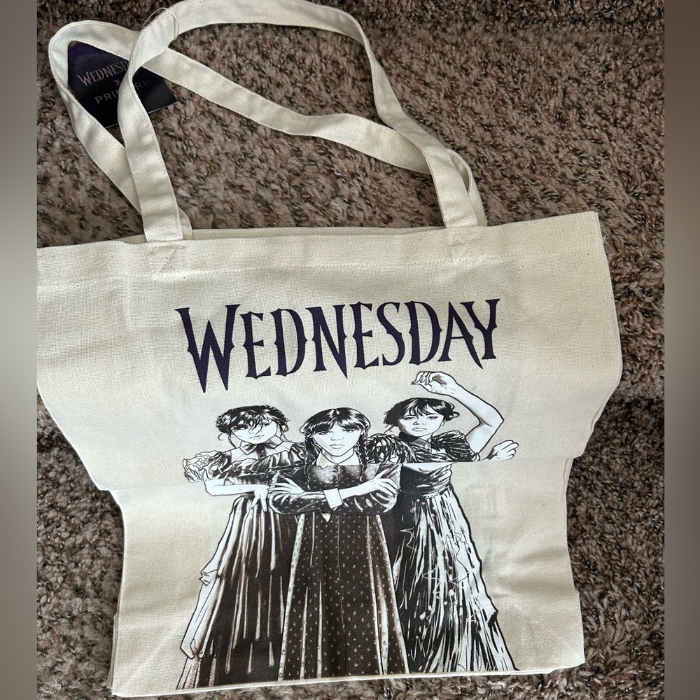 Wednesday Addams canvas tote bag NWT